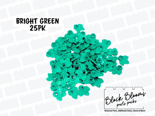 LEGO® 25pk - Bright Green Flower Petals - 3-Leaf Plates