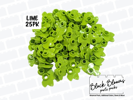 LEGO® 25pk - Lime Flower Petals - 3-Leaf Plates