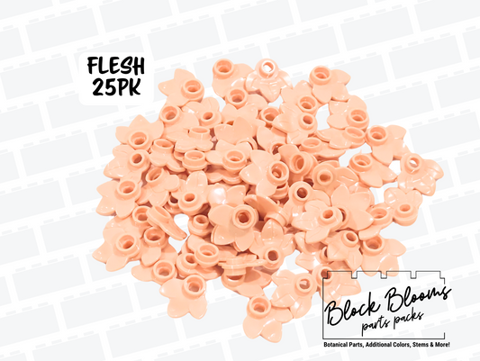 LEGO® 25pk - Flesh Flower Petals - 3-Leaf Plates