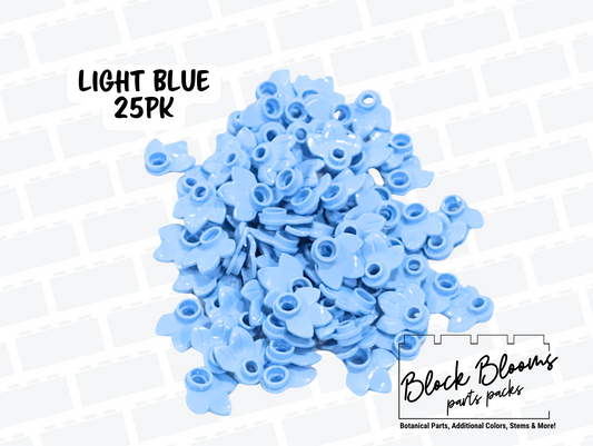 LEGO® 25pk - Light Blue Flower Petals - 3-Leaf Plates