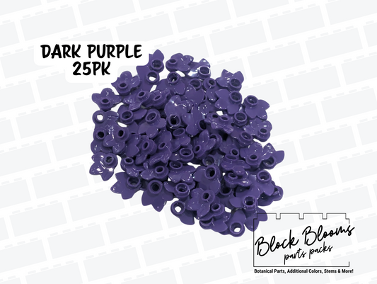 LEGO® 25pk - Dark Purple Flower Petals - 3-Leaf Plates