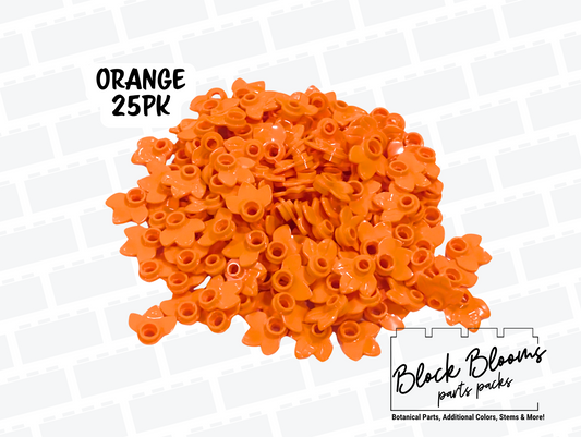 LEGO® 25pk - Orange Flower Petals - 3-Leaf Plates