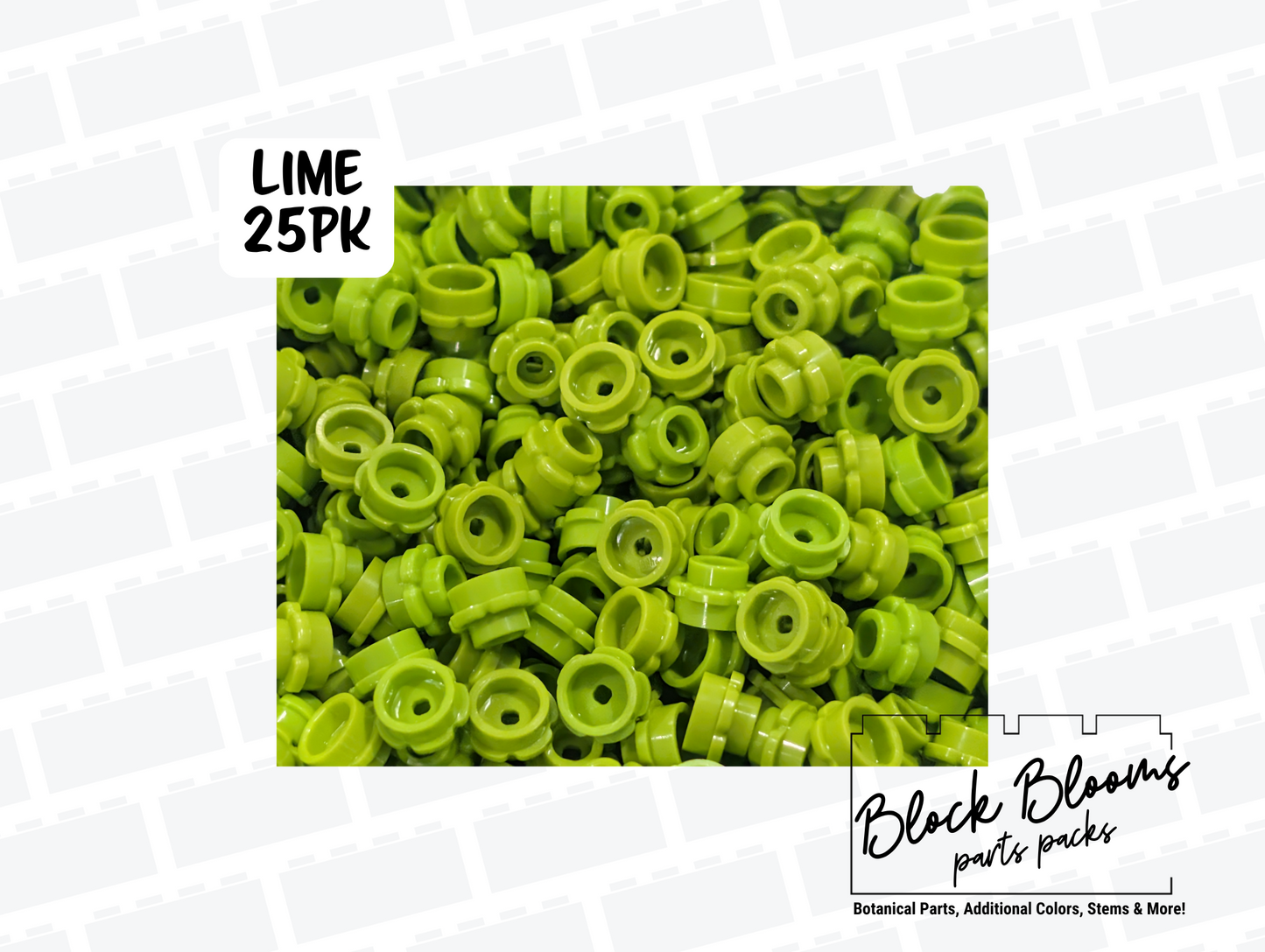 LEGO® 25pk - Lime 1x1 Flowers