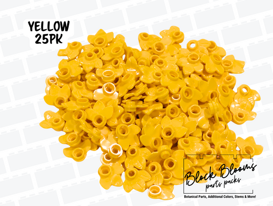 LEGO® 25pk - Yellow Flower Petals - 3-Leaf Plates